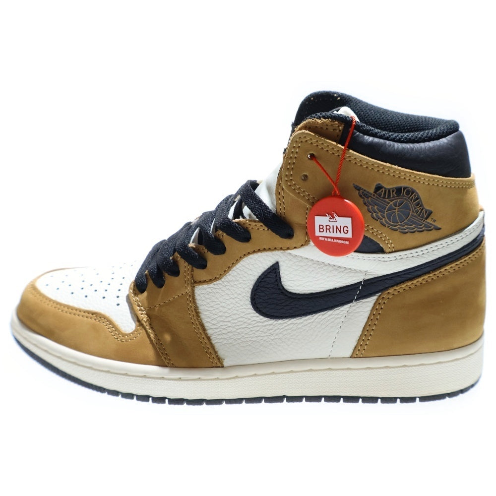 NIKE(ナイキ) AIR JORDAN 1 RETRO HIGH Rookie of The Year エアジョーダン 1 ハイカットスニーカー ルーキーオブザイヤー キャメル/ホワイト US9.5/27.5cm 555088-700