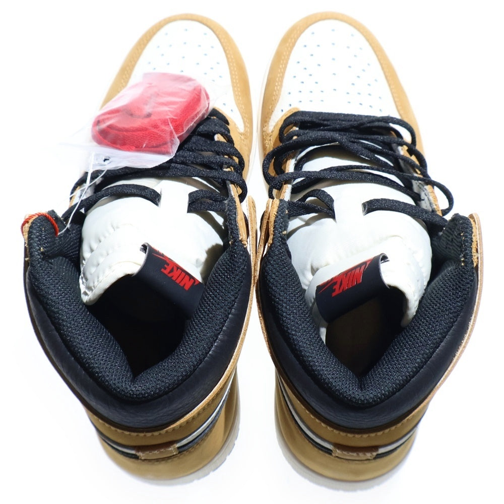 NIKE(ナイキ) AIR JORDAN 1 RETRO HIGH Rookie of The Year エアジョーダン 1 ハイカットスニーカー ルーキーオブザイヤー キャメル/ホワイト US9.5/27.5cm 555088-700