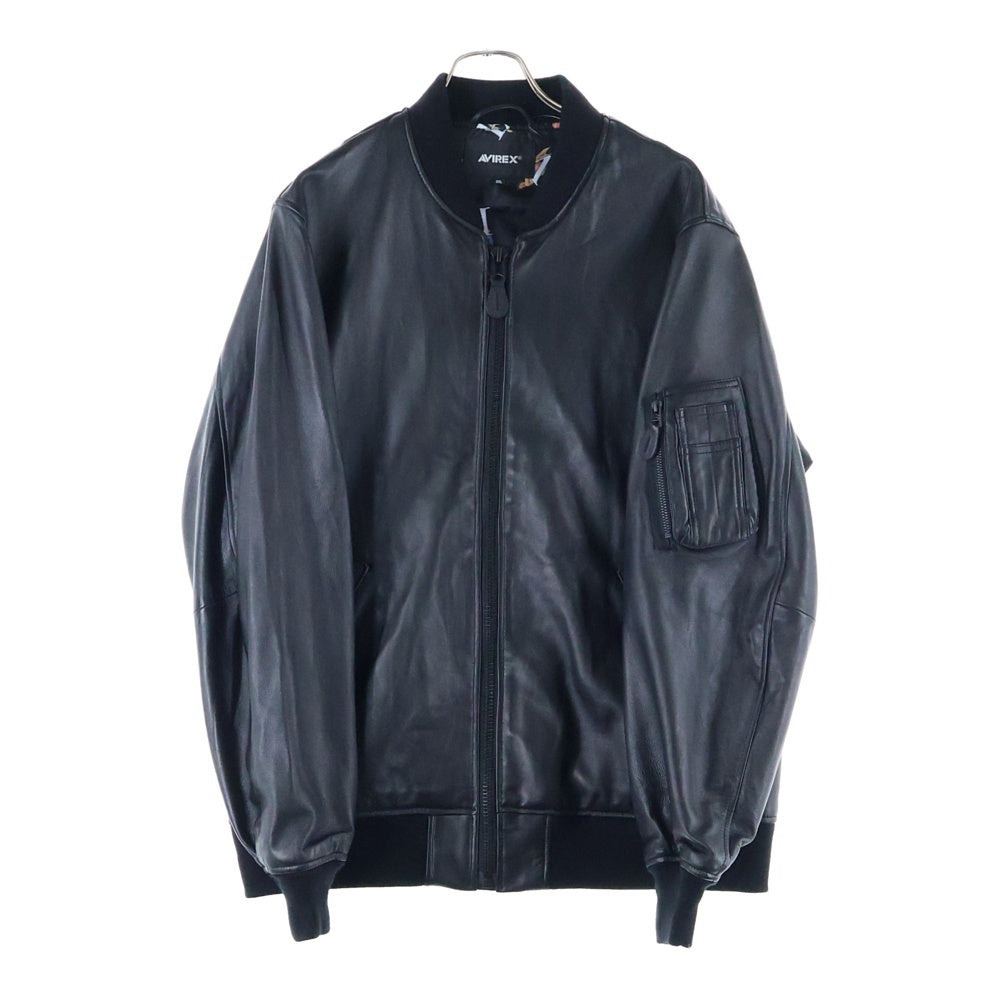 AVIREX(アヴィレックス) LEATHER TYPE MA-1 ラムレザーMA-1 フライトジャケット ブラック 783-2250021
