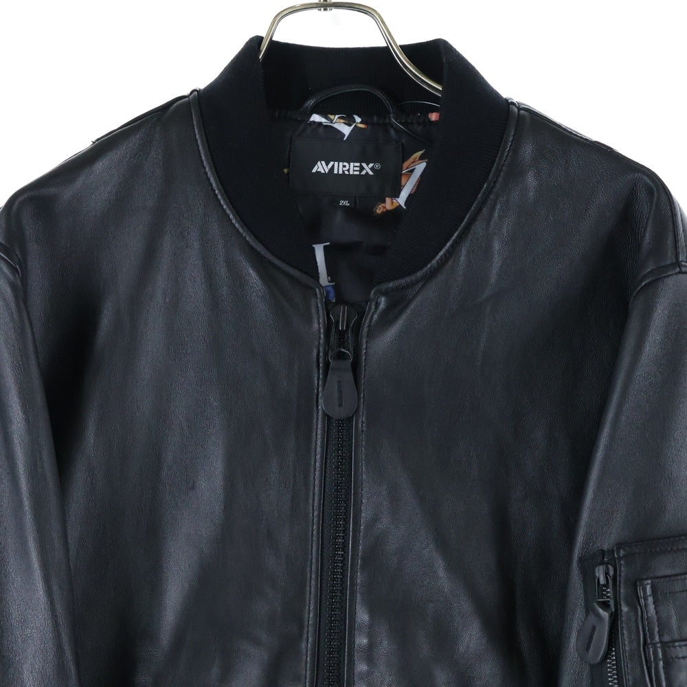 AVIREX(アヴィレックス) LEATHER TYPE MA-1 ラムレザーMA-1 フライトジャケット ブラック 783-2250021