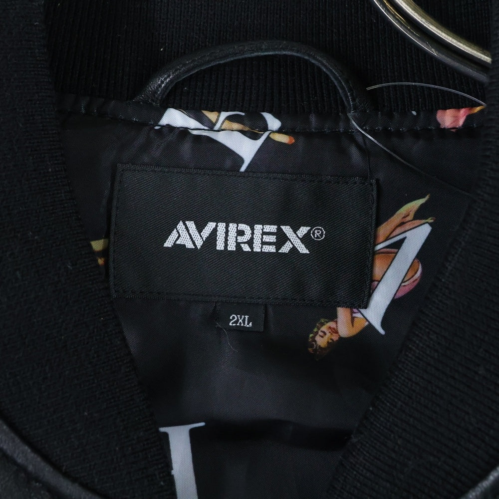 AVIREX(アヴィレックス) LEATHER TYPE MA-1 ラムレザーMA-1 フライトジャケット ブラック 783-2250021