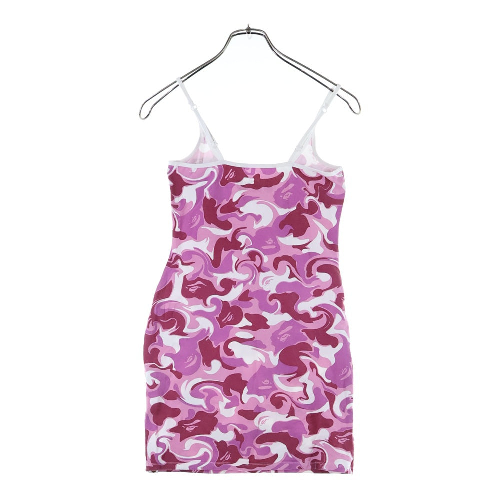 A BATHING APE(アベイシングエイプ) MARBLE CAMO CAMI BODYCON TEE ONEPIECE カモ総柄 キャミソールワンピース レディース ピンク