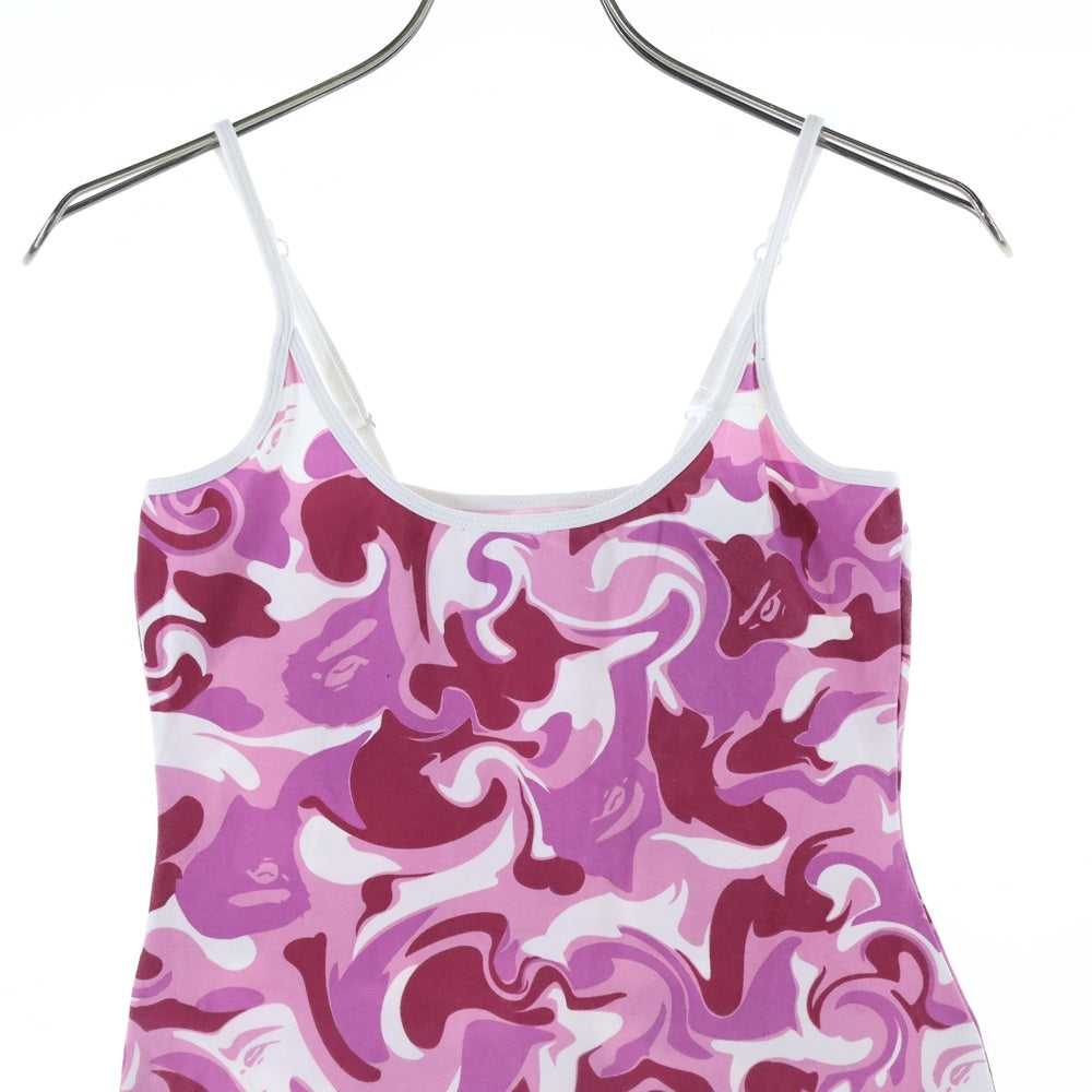 A BATHING APE(アベイシングエイプ) MARBLE CAMO CAMI BODYCON TEE ONEPIECE カモ総柄 キャミソールワンピース レディース ピンク