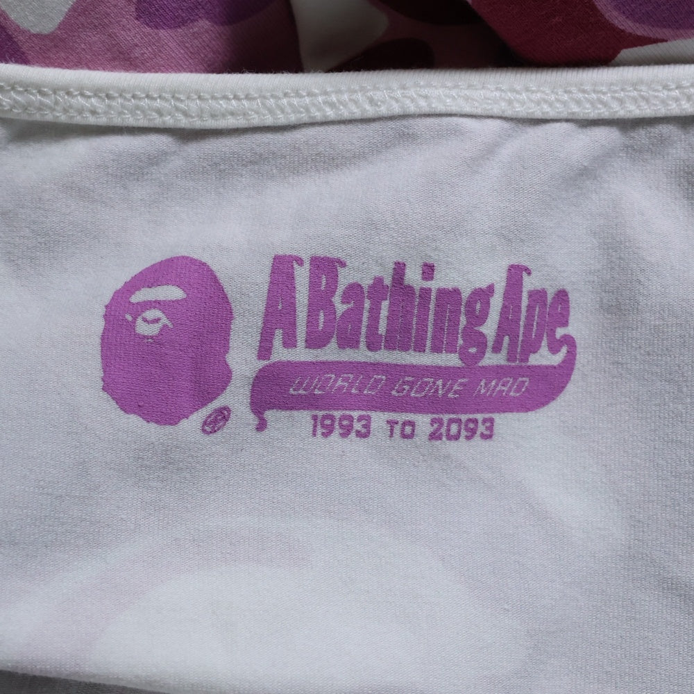 A BATHING APE(アベイシングエイプ) MARBLE CAMO CAMI BODYCON TEE ONEPIECE カモ総柄 キャミソールワンピース レディース ピンク