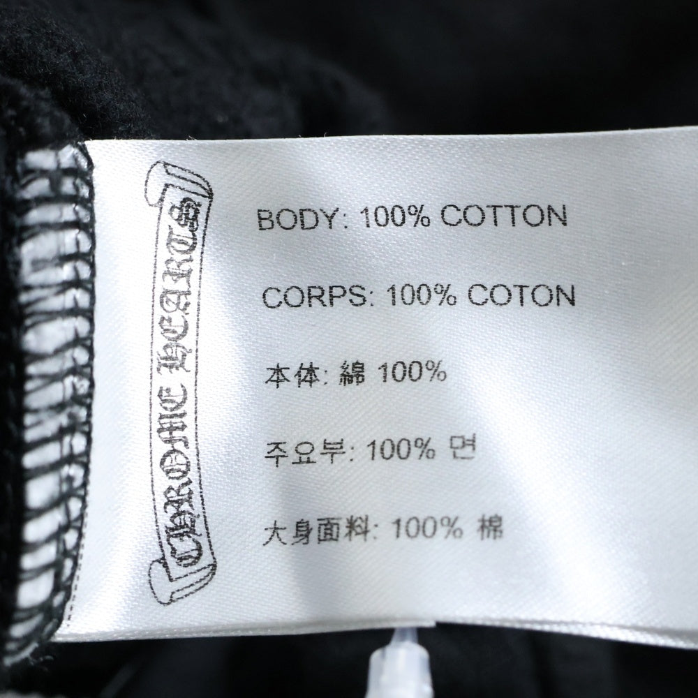 CHROME HEARTS(クロムハーツ) Horseshoe L/S Sweatshirt ホースシュープリント 袖フローラルプリント クルーネックスウェットトレーナー ブラック