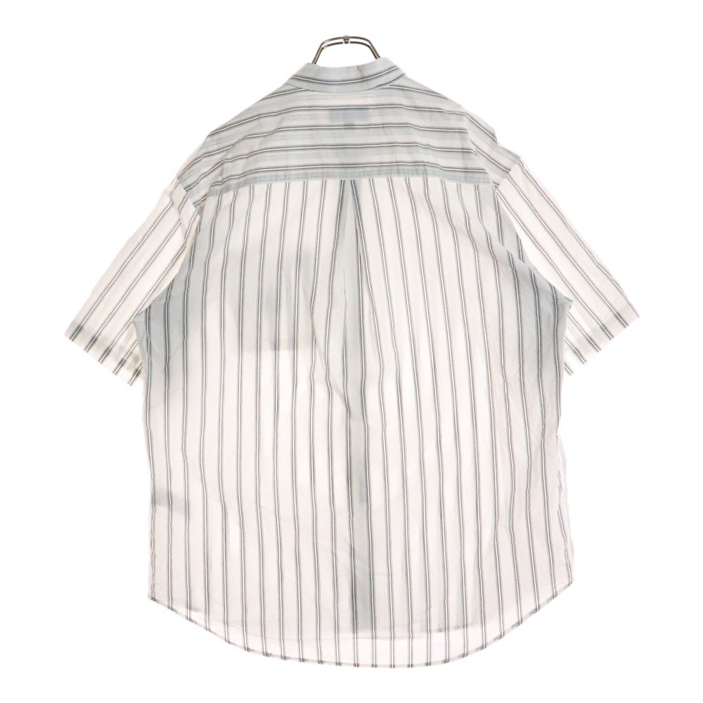 STUSSY(ステューシー) 24SS BOXY SS SHIRT STRIPE ストライプ柄 半袖シャツ ホワイト 1110290