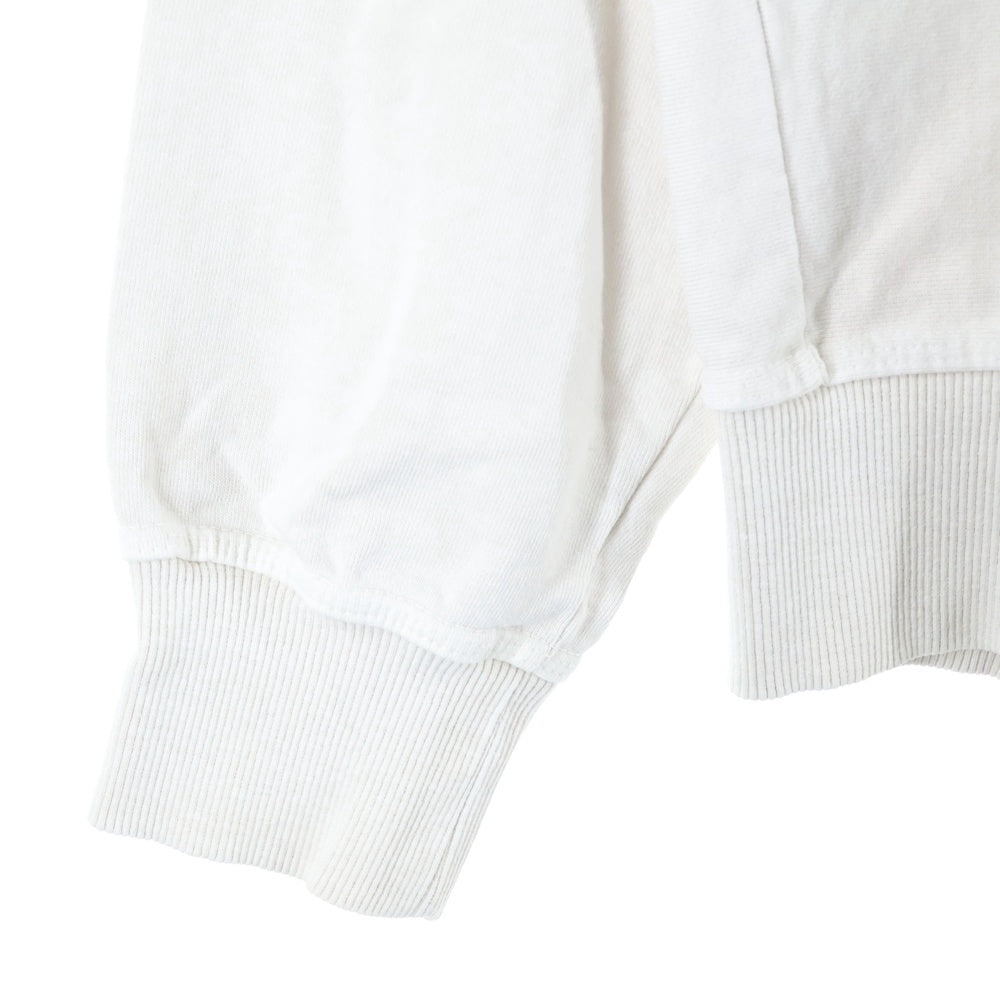 STUSSY(ステューシー) Dice Crew Pigment Dyed ダイス ピグメントダイ 両面プリント クルーネック長袖スウェットシャツ アイボリー