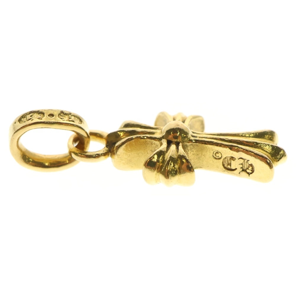 CHROME HEARTS(クロムハーツ) 22K CRS BBYFAT P/PSAP ベイビーファットクロス PAVEピンクサファイア ペンダントトップ ゴールド