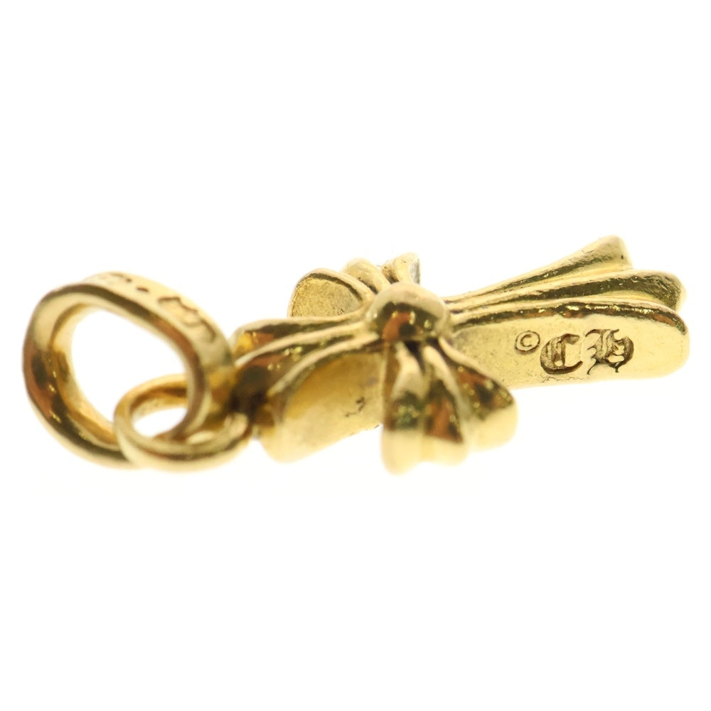CHROME HEARTS(クロムハーツ) 22K CRS BBYFAT P/PSAP ベイビーファットクロス PAVEピンクサファイア ペンダントトップ ゴールド