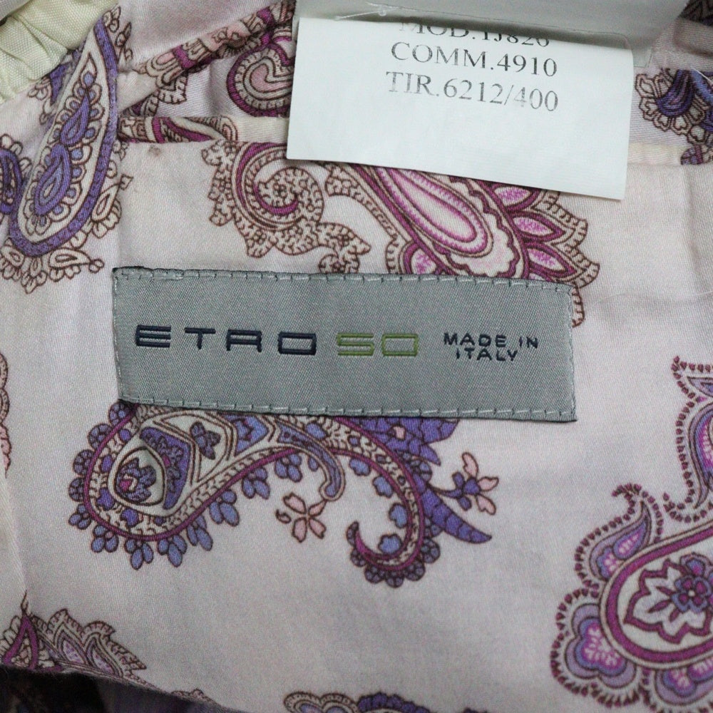 ETRO(エトロ) コットン リネン 裏地総柄 テーラードジャケット パープル 141-1J820-6212