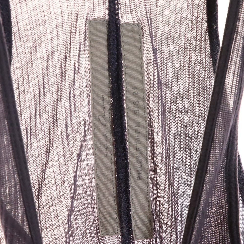 Rick Owens(リックオウエンス) 21SS PLUM プラム ダメージ加工タンクトップ パープル RP21S3101-RC