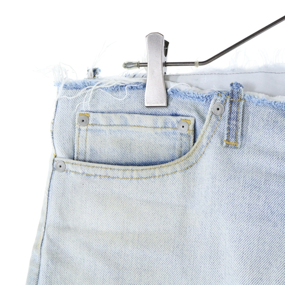 Martin Margiela(マルタンマルジェラ) 21SS Split Denim スプリット再構築ダメージ加工デニムパンツ インディゴ S50LA0175