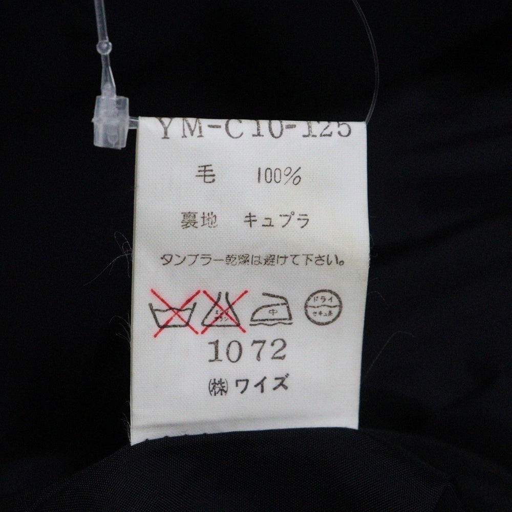 Y's(ワイズ) ウール変形トレンチロングコート レディース ブラック YM-C10-125