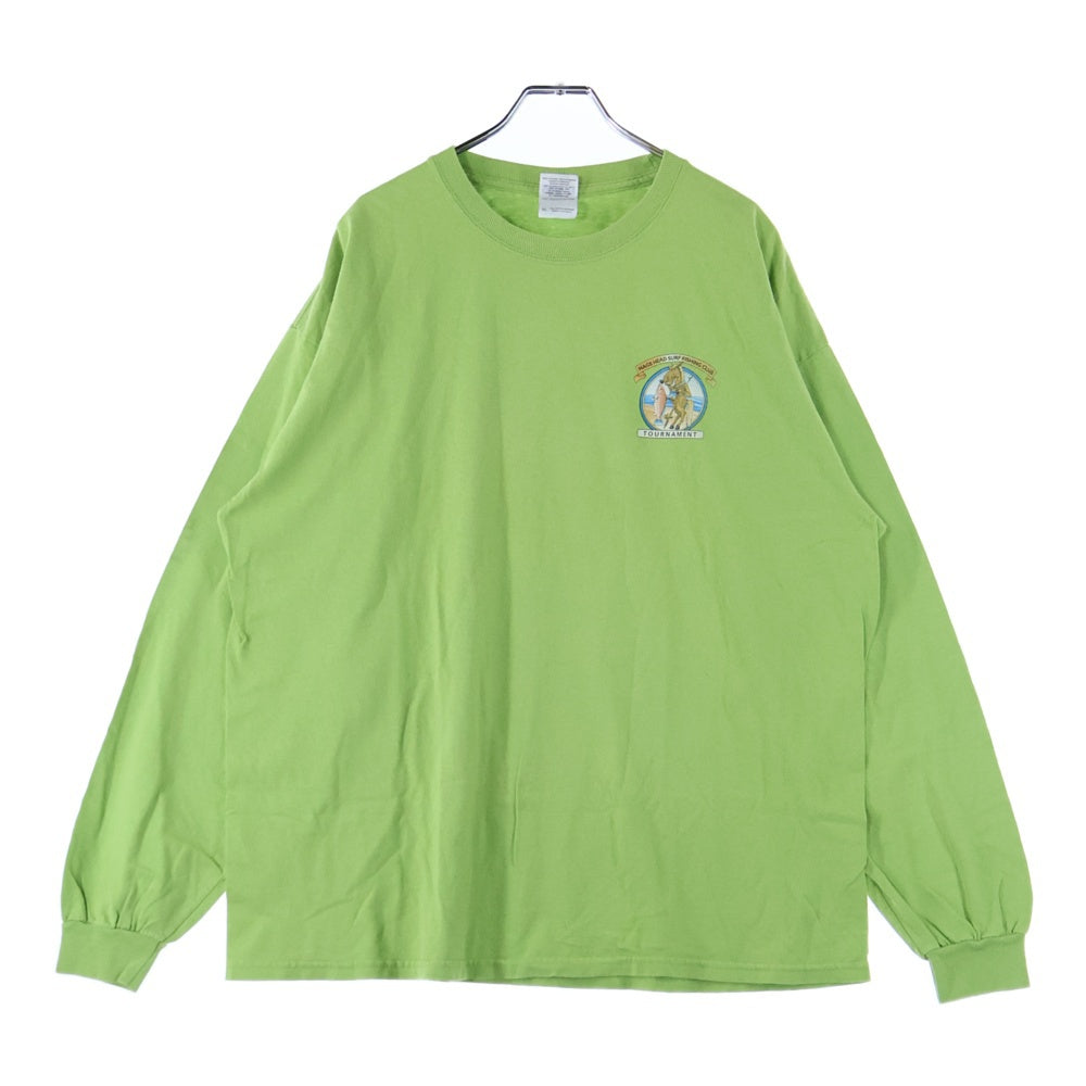GILDAN(ギルダン) 両面プリントクルーネック長袖Tシャツカットソー グリーン