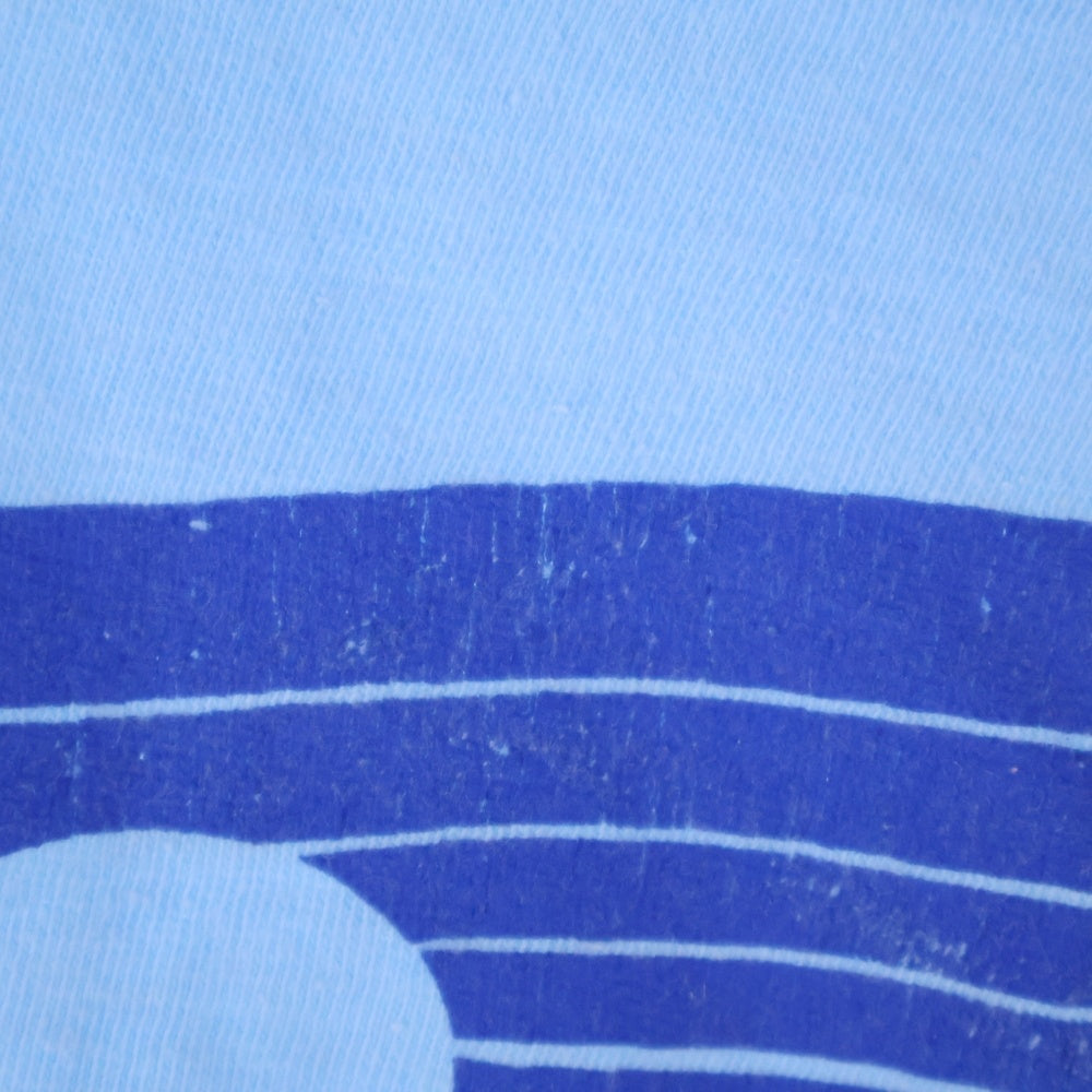 VINTAGE(ヴィンテージ) 70-80s Horizon フロントプリントシングルステッチクルーネック半袖Tシャツカット ブルー