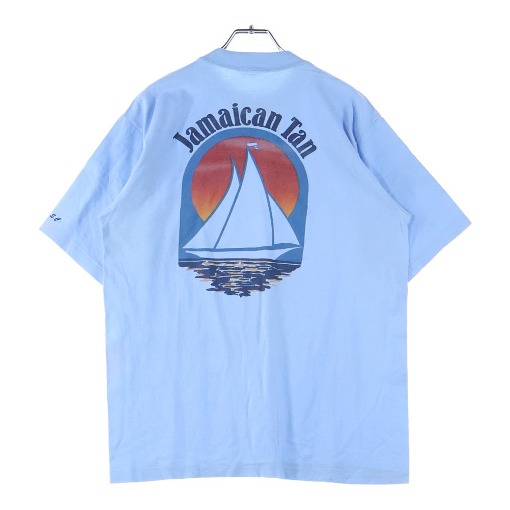VINTAGE(ヴィンテージ) 80-90s バックプリントクルーネック半袖Tシャツカットソー ブルー