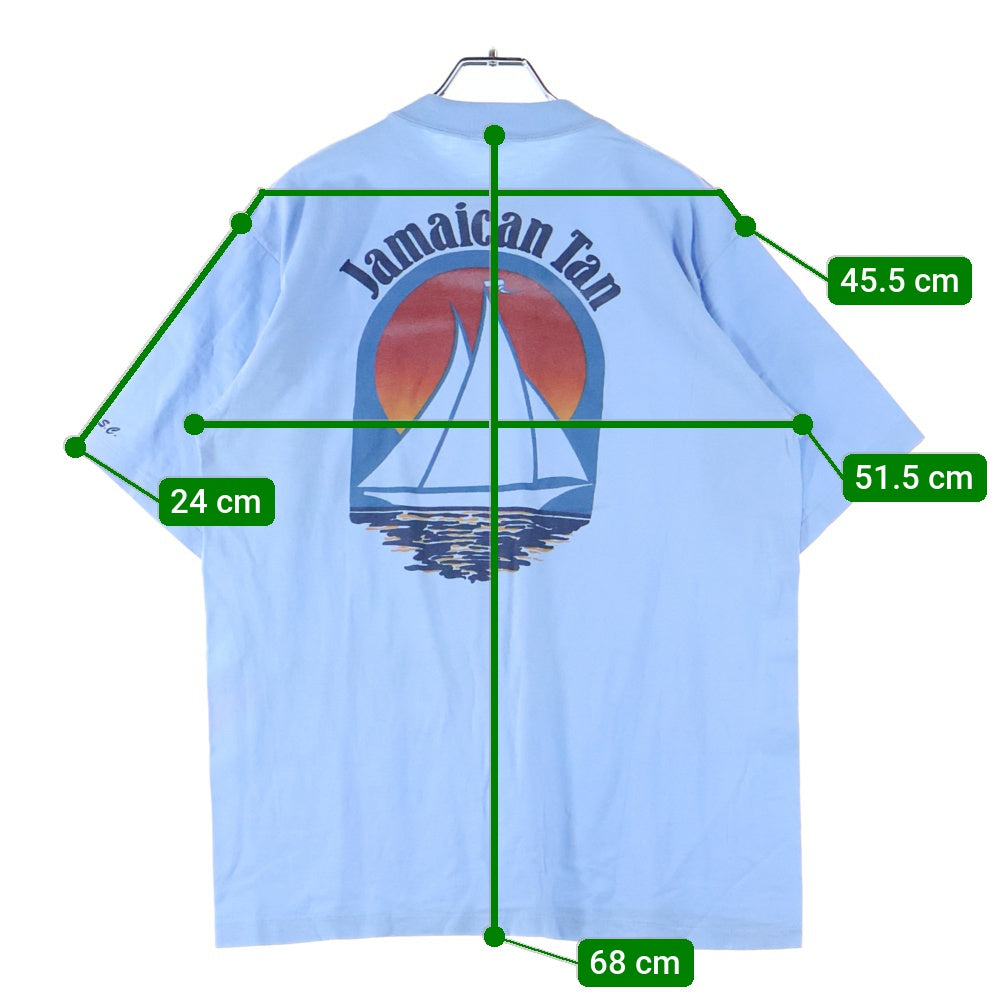 VINTAGE(ヴィンテージ) 80-90s バックプリントクルーネック半袖Tシャツカットソー ブルー