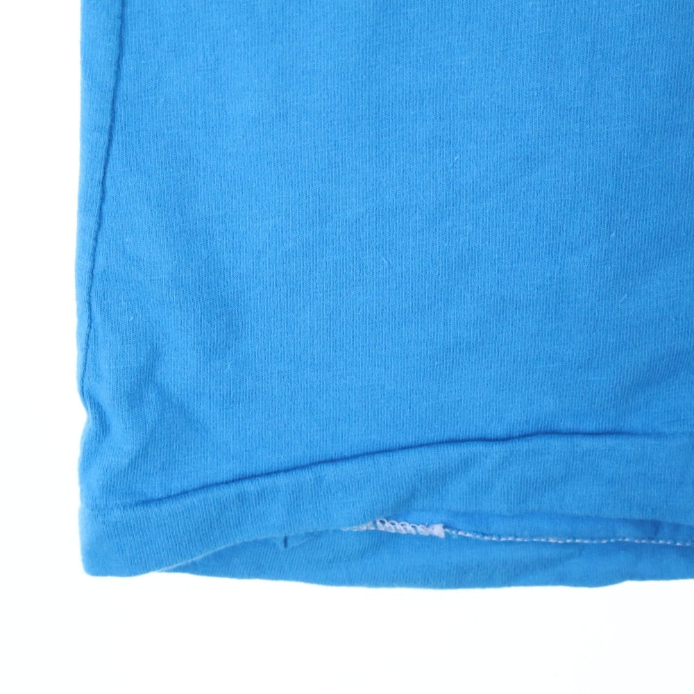 VINTAGE(ヴィンテージ) 80s GATSCO フロントプリントクルーネック半袖Tシャツカット ブルー
