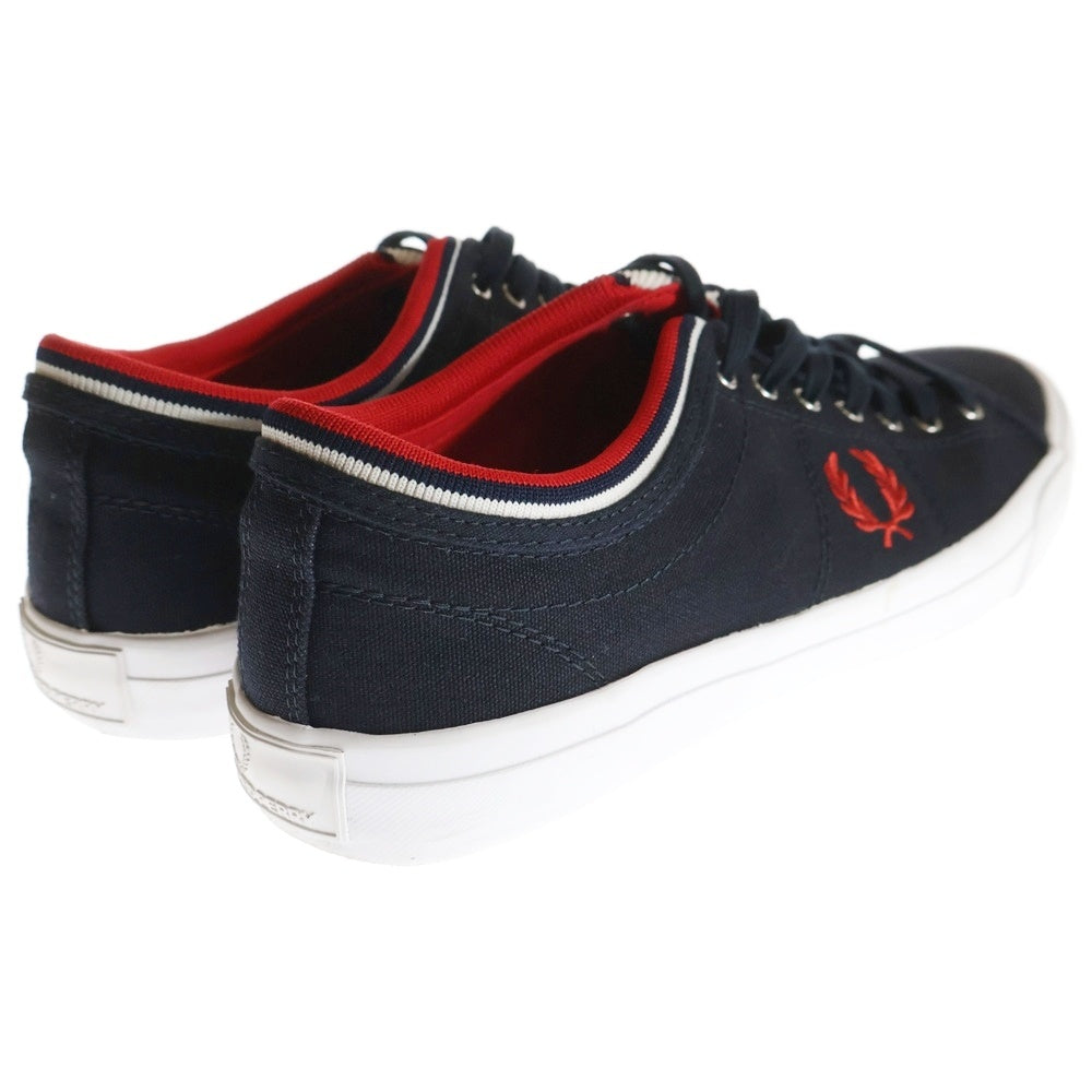 FRED PERRY(フレッドペリー) ロゴ刺繍入りローカットキャンバススニーカー ブラック US9/27cm B5210U/608
