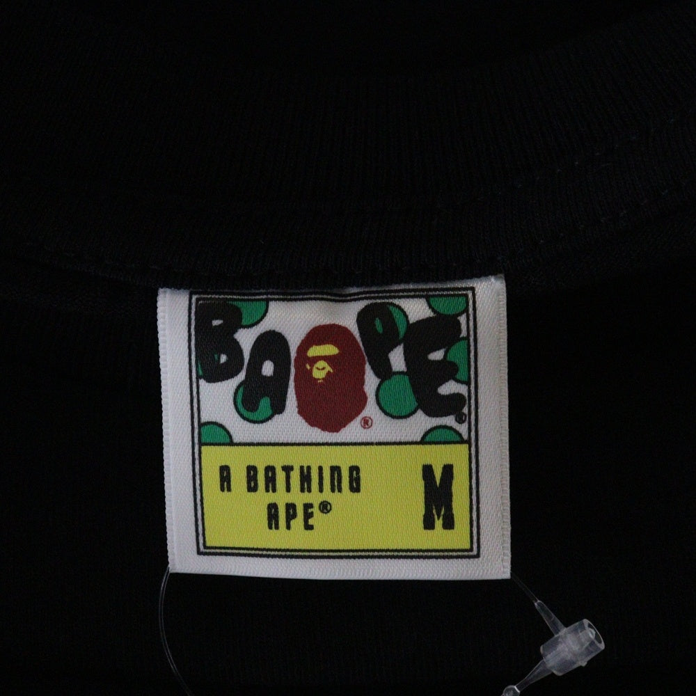 A BATHING APE(アベイシングエイプ) ABC CAMO STA COLLEGE TEE ABC カモ スター カレッジ クルーネック半袖Tシャツカットソー ブラック/グリーン 1L80-110-009
