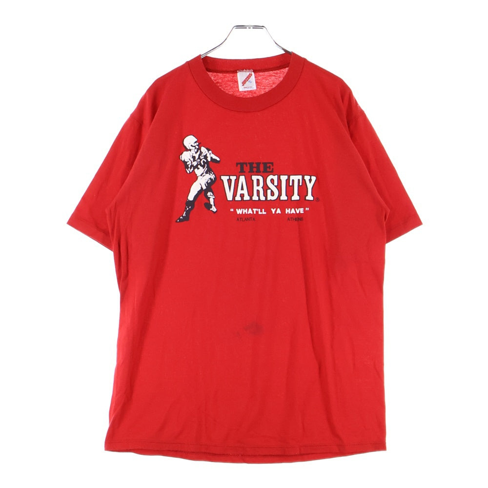 VINTAGE(ヴィンテージ) 80-90s JERZEES フロントプリントクルーネック半袖Tシャツカットソー レッド