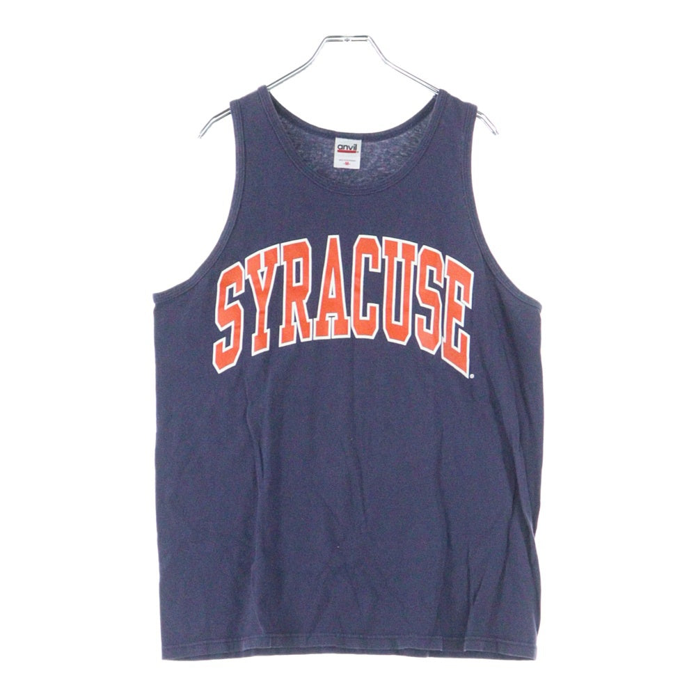 VINTAGE(ヴィンテージ) 00s ANVIL フロンプリントクルーネックタンクトップ ネイビー