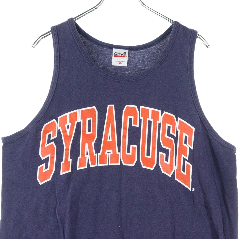 VINTAGE(ヴィンテージ) 00s ANVIL フロンプリントクルーネックタンクトップ ネイビー