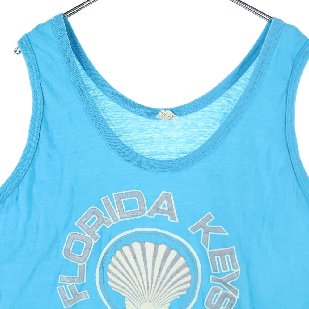 VINTAGE(ヴィンテージ) 90s SCREEN STARS フロントプリントクルーネックタンクトップ ブルー