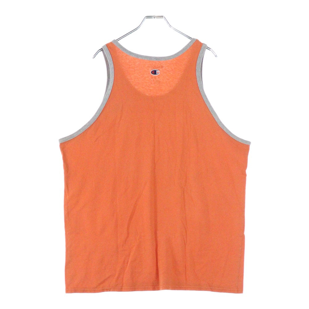 CHAMPION(チャンピオン) 00s Champion ロゴ刺繍クルーネックタンクトップ オレンジ