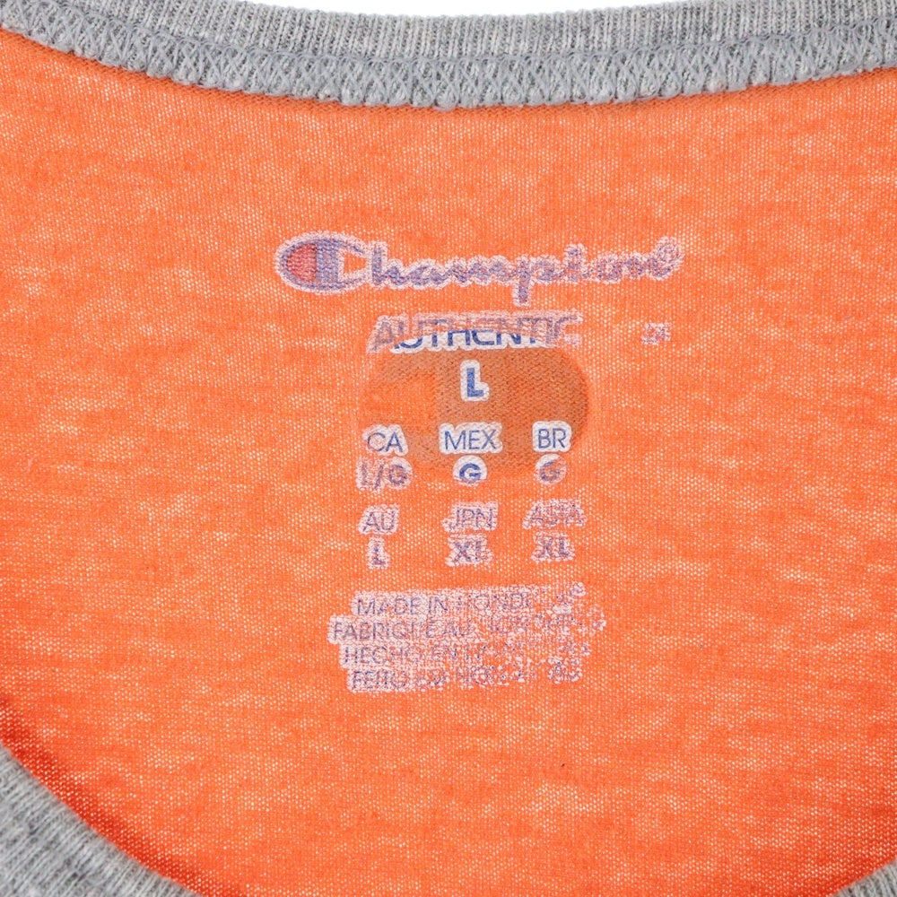 CHAMPION(チャンピオン) 00s Champion ロゴ刺繍クルーネックタンクトップ オレンジ