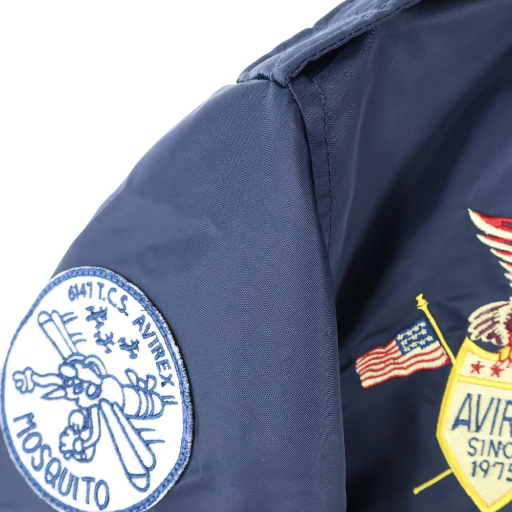 AVIREX(アヴィレックス) WEB&DEPOT限定 L-2 5th AIR FORCE バック刺繍 フライトジャケット ネイビー 783-7152021