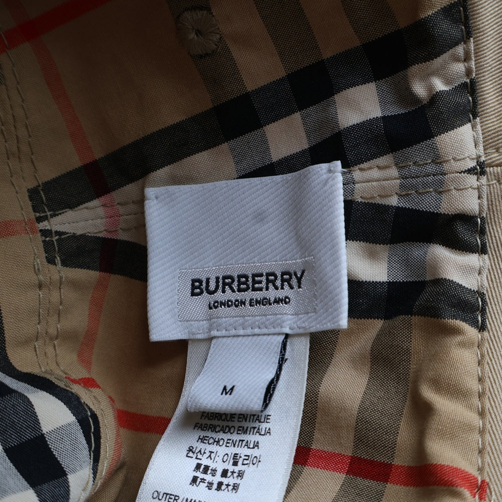 BURBERRY(バーバリー) ロゴプリント ノバチェック バケットハット ベージュ 8037598