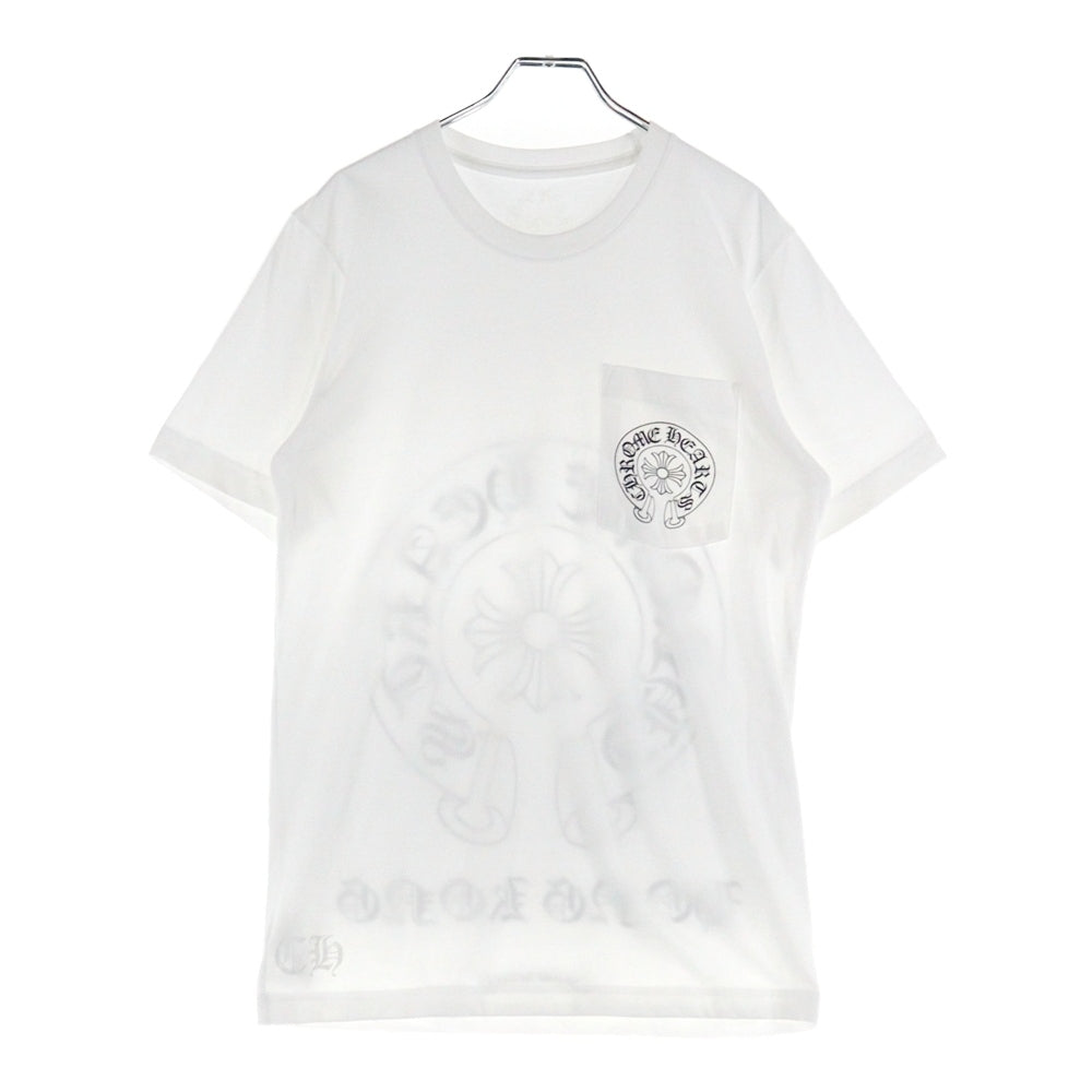 CHROME HEARTS(クロムハーツ) Honolulu Back Horseshoe Tee ホノルルバックホースシュー クルーネック半袖Tシャツカットソー ホワイト