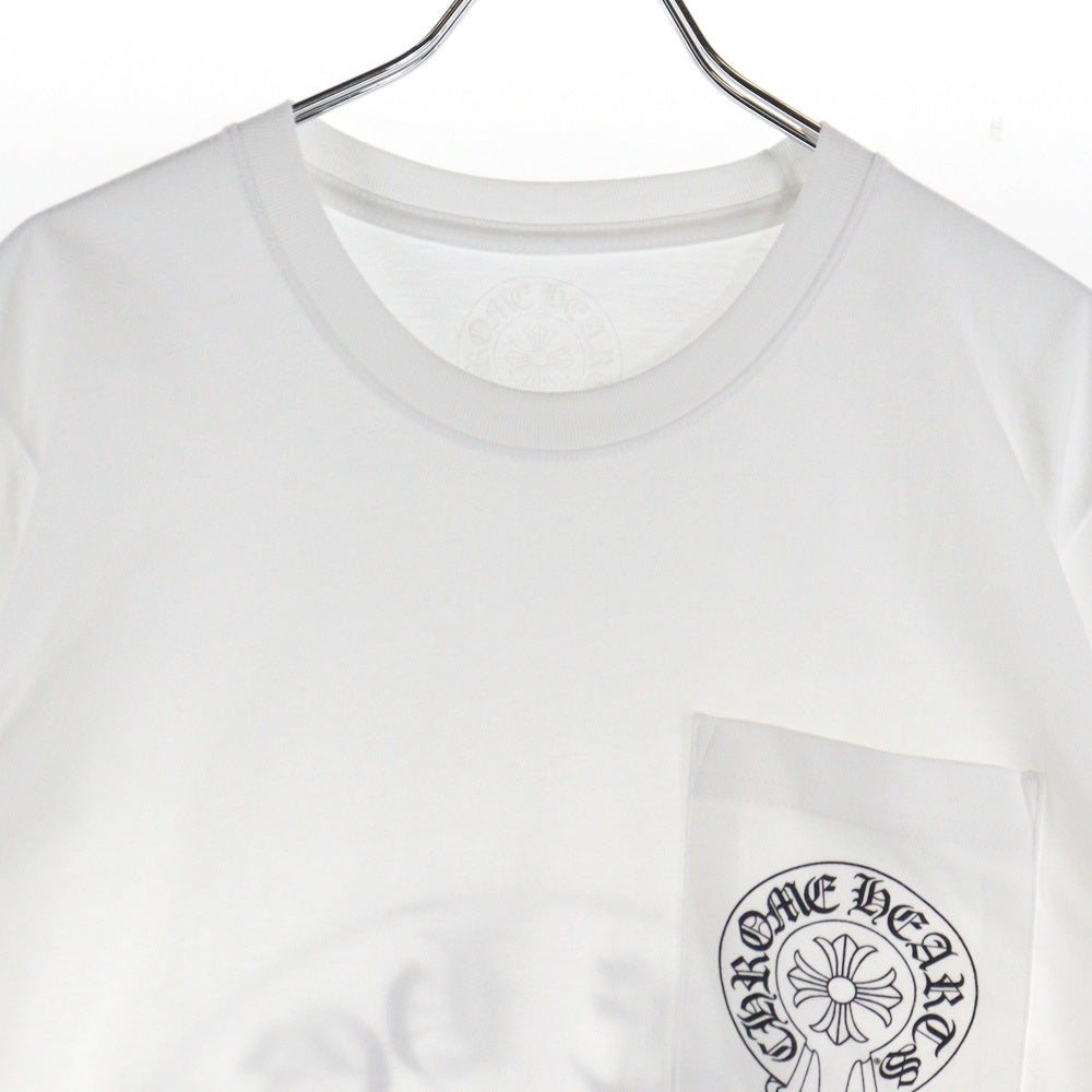 CHROME HEARTS(クロムハーツ) Honolulu Back Horseshoe Tee ホノルルバックホースシュー クルーネック半袖Tシャツカットソー ホワイト