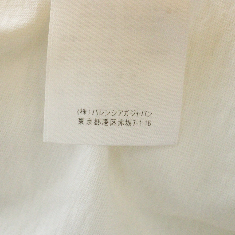 BALENCIAGA(バレンシアガ) レインボー刺繍ロゴ クルーネック半袖Tシャツカットソー レディース ホワイト