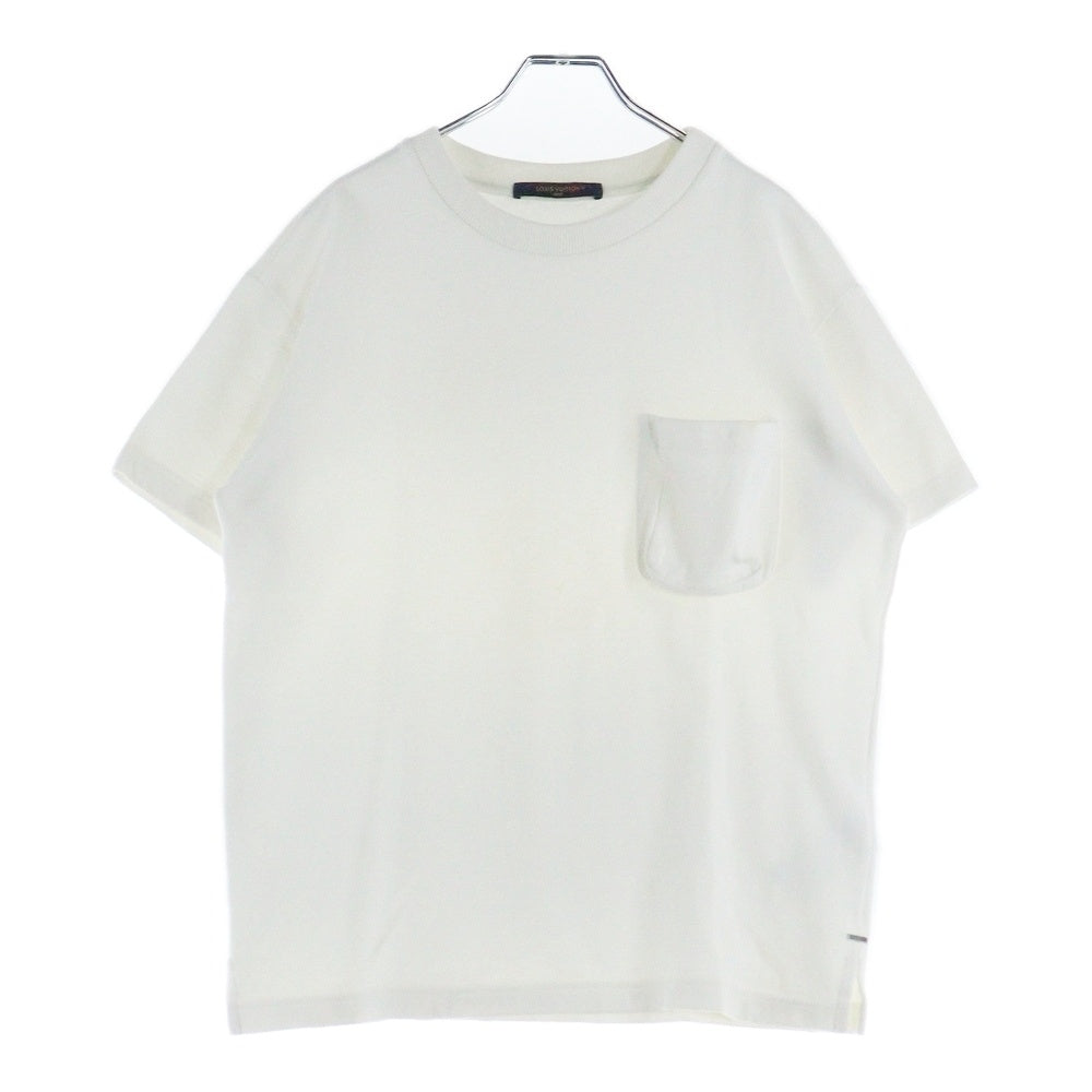 LOUIS VUITTON(ルイヴィトン) 24SS フロント3Dポケット モノグラム クルーネック半袖Tシャツカットソー ホワイト RM241Q TCL HIY49W