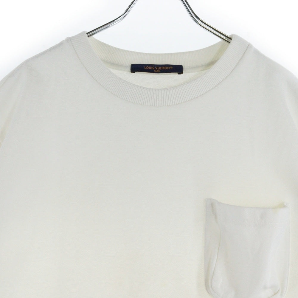 LOUIS VUITTON(ルイヴィトン) 24SS フロント3Dポケット モノグラム クルーネック半袖Tシャツカットソー ホワイト RM241Q TCL HIY49W