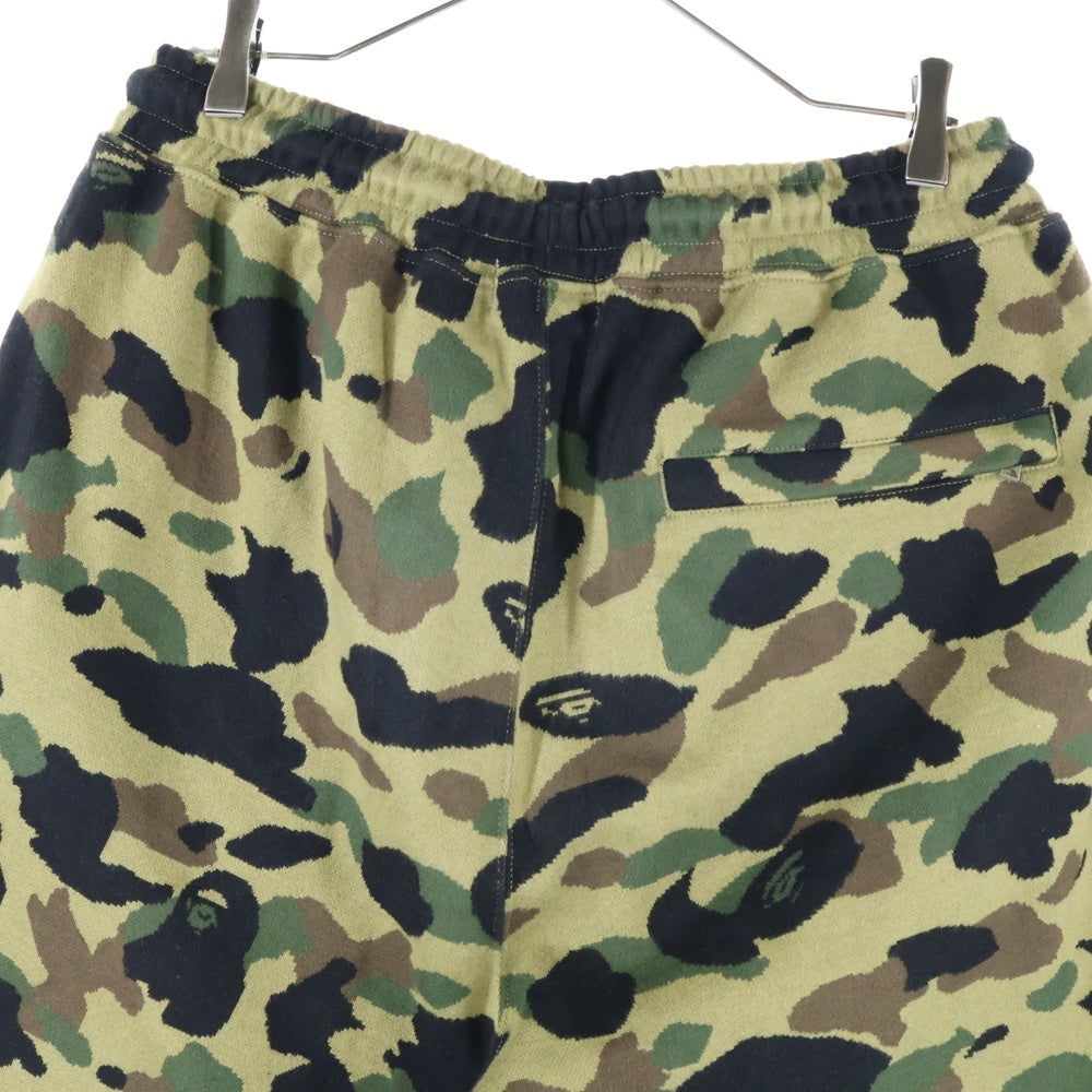 A BATHING APE(アベイシングエイプ) 1ST CAMO JACQUARD ONE POINT RELAXED FIT SWEAT SHORTS 1STカモ ジャガード1ポイント リラックスフィットスウェットショートパンツ カモ