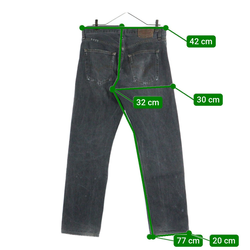 Levi's(リーバイス) VINTAGE 90s 505 後染め USA製 ストレートデニムパンツ ブラック