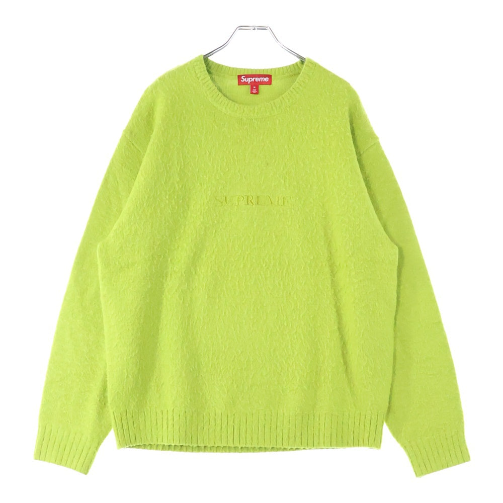 SUPREME(シュプリーム) 23AW Pilled Sweater パイルドセーター ロゴ刺繍 クルーネックセーター グリーン