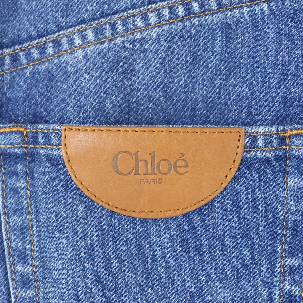 Chloe(クロエ) 24AW ワイドレッグ デニムジーンズ レディース インディゴ CH24ADP1215040224