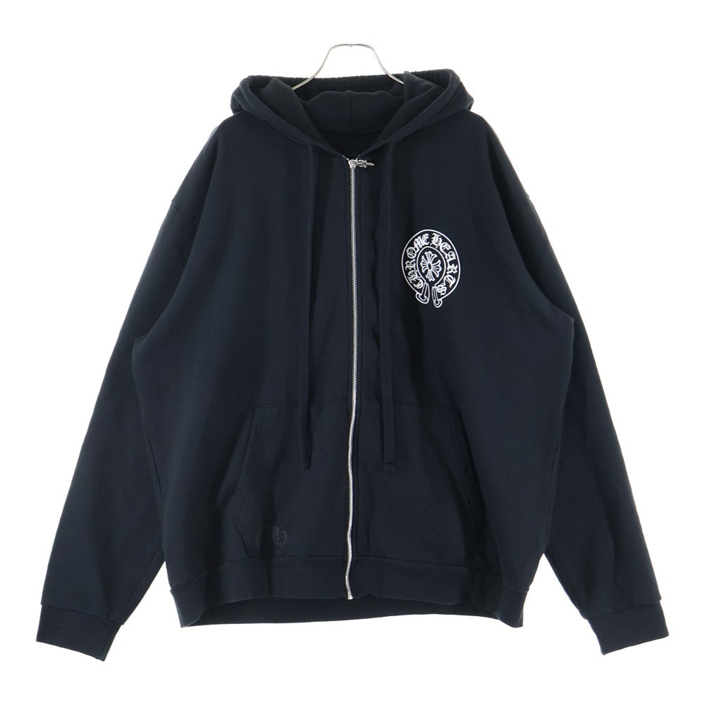 CHROME HEARTS(クロムハーツ) SWTSHRT HD ZIP 大阪限定バックホースシューダガージップパーカー ブラック