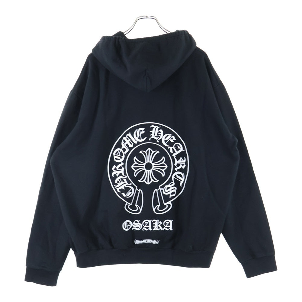CHROME HEARTS(クロムハーツ) SWTSHRT HD ZIP 大阪限定バックホースシューダガージップパーカー ブラック