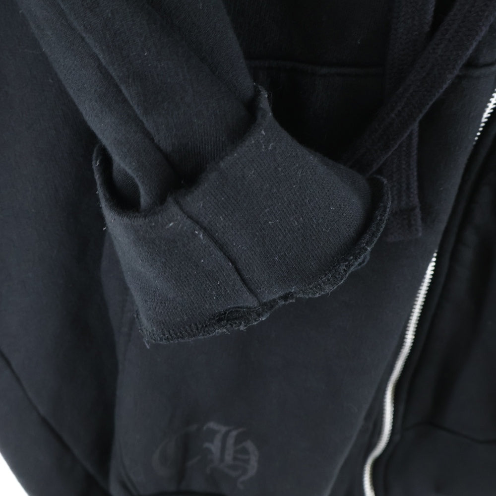 CHROME HEARTS(クロムハーツ) SWTSHRT HD ZIP 大阪限定バックホースシューダガージップパーカー ブラック