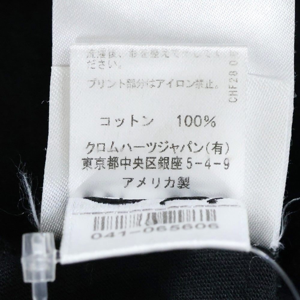 CHROME HEARTS(クロムハーツ) FLRL CRS HORSESHOE L/S 袖フローラルプリント クルーネック長袖Tシャツカットソー ブラック