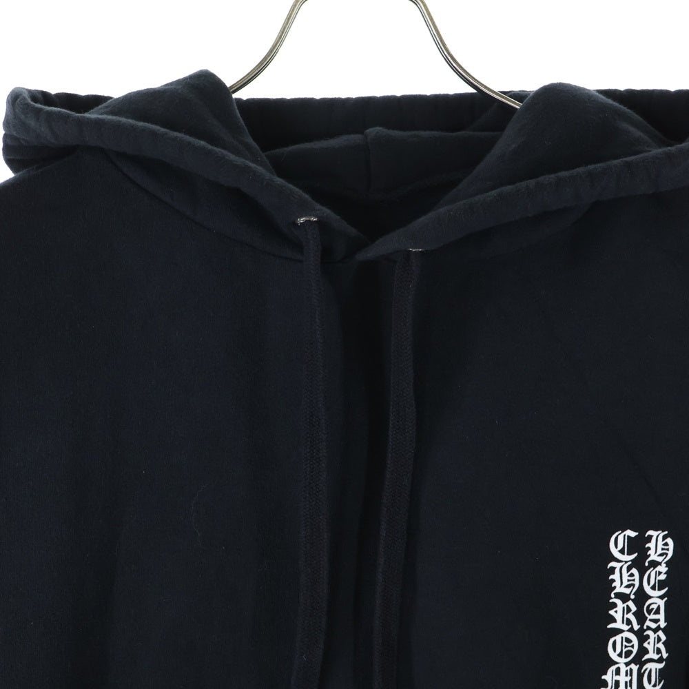 CHROME HEARTS(クロムハーツ) VERTICAL ARM LOGO HOODIE バーティカル アーム ロゴ フーディ プルオーバーパーカー ブラック