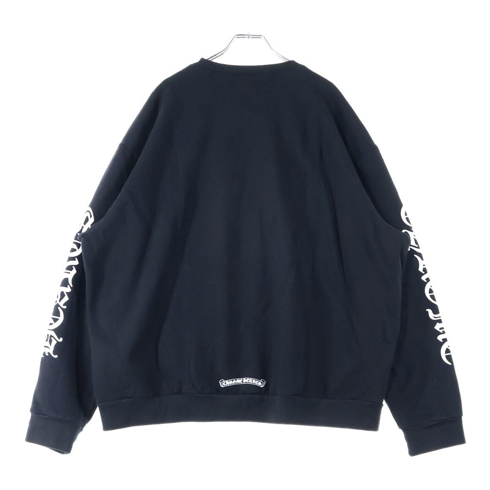 CHROME HEARTS(クロムハーツ) SWTSHRT PLVR ネックロゴプリント クルーネックスウェットトレーナー ブラック