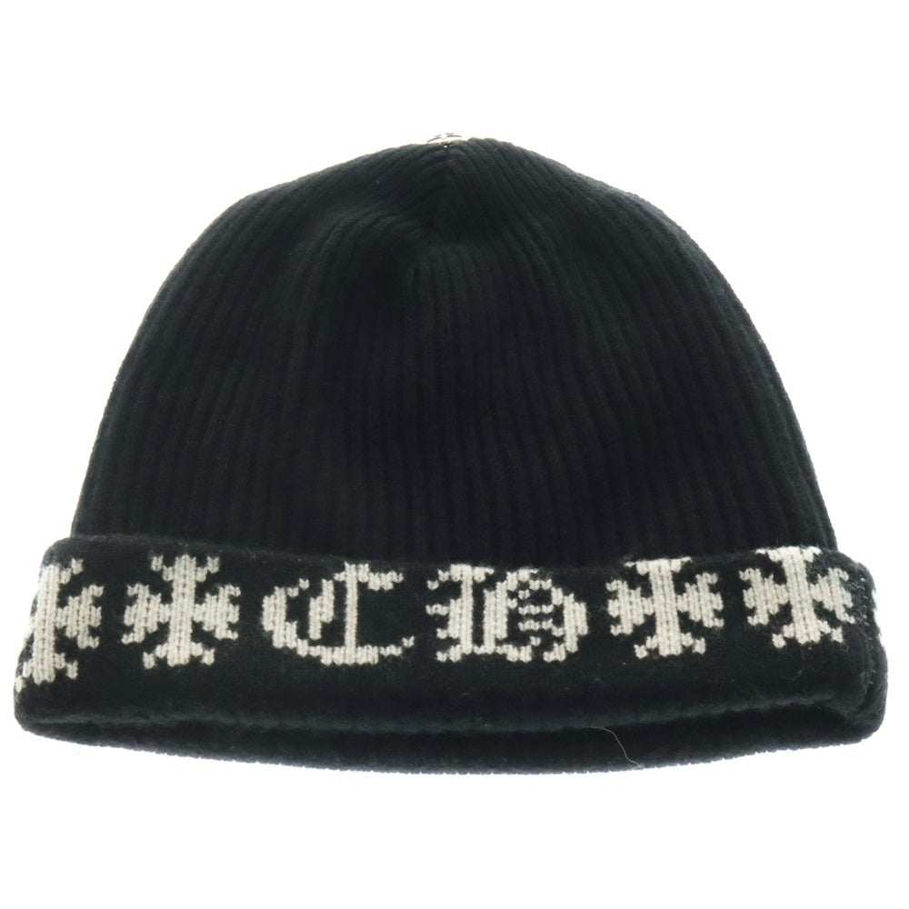 CHROME HEARTS(クロムハーツ) BIG DADDY ビッグダディ スターボール付き カシミヤニット ビーニー ニットキャップ 帽子 ブラック