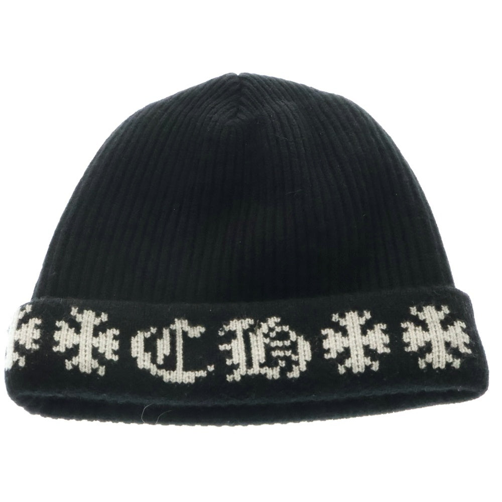 CHROME HEARTS(クロムハーツ) BIG DADDY ビッグダディ スターボール付き カシミヤニット ビーニー ニットキャップ 帽子 ブラック