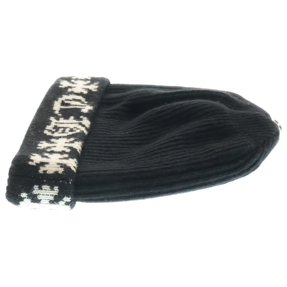 CHROME HEARTS(クロムハーツ) BIG DADDY ビッグダディ スターボール付き カシミヤニット ビーニー ニットキャップ 帽子 ブラック